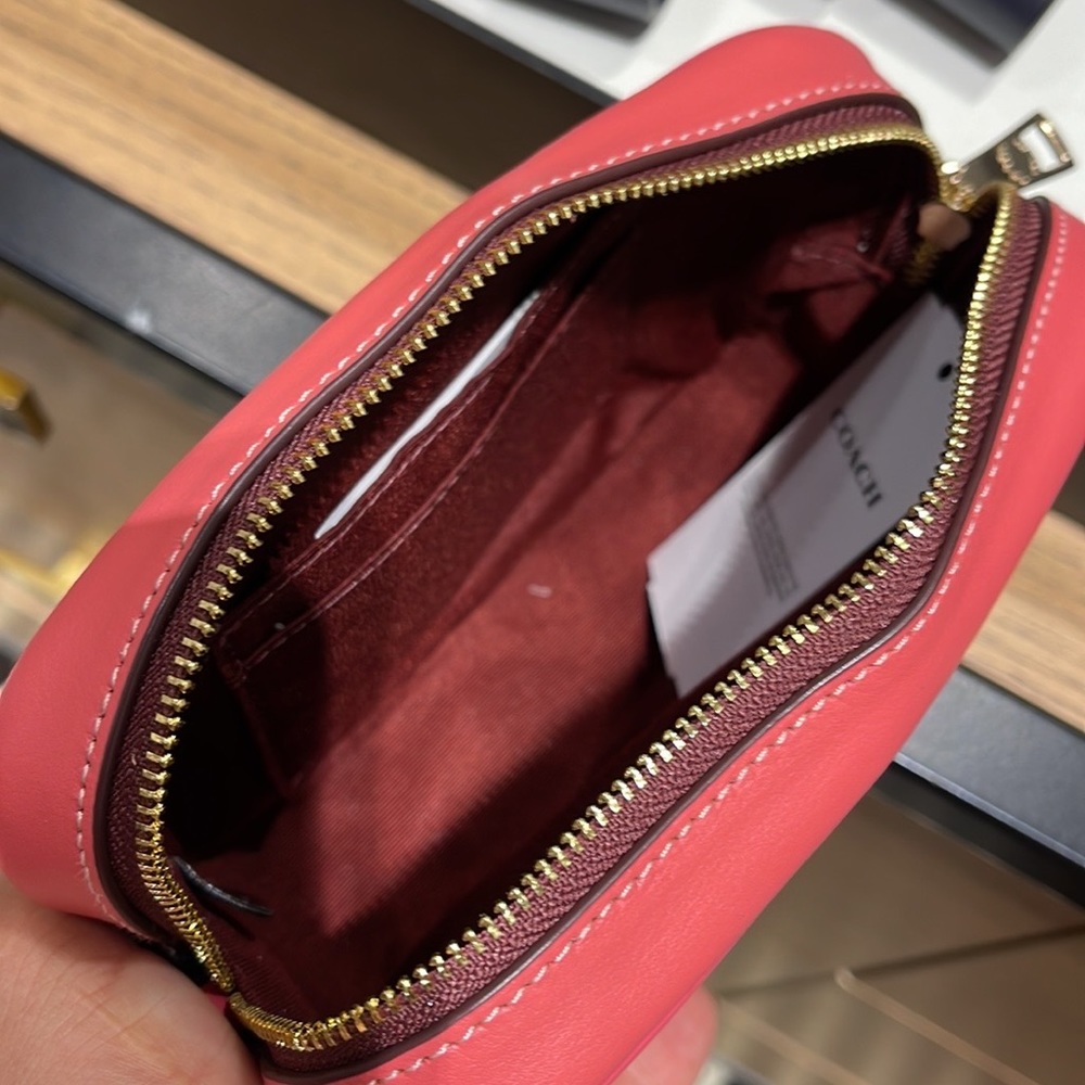Coach Jamie Wristlet In Signature Canvas With Varsity Motif
IM/Brown/Watermelon - Picture 6 of 16
